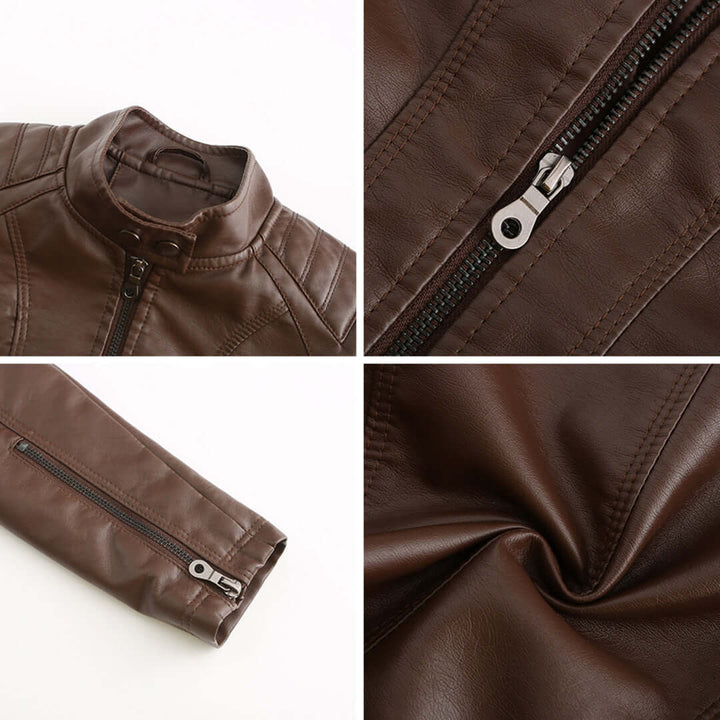 Drune | Damen Lederjacke Mit Zeitlosem Elegantem Look