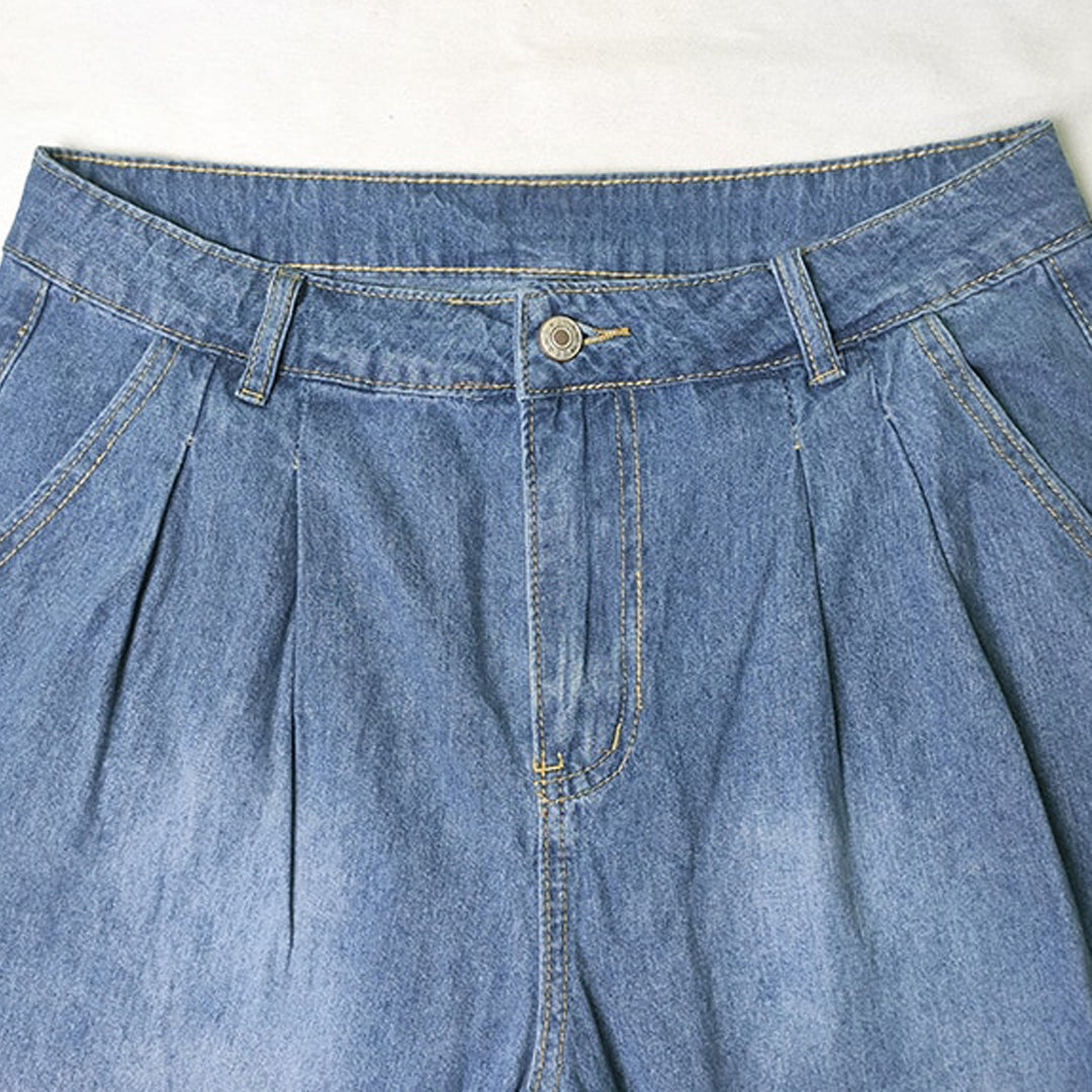 Drune | Baggy Jeans - Weit geschnittene High-Waist Jeanshose im Vintage Look