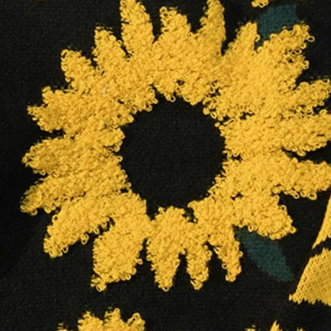 Drune | Pullover Sonnenblumenprint Acryl Gemustert, Bequem