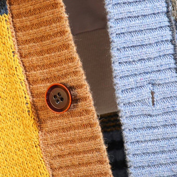 Drune | Bunte, Bequeme Strickjacke für Herren