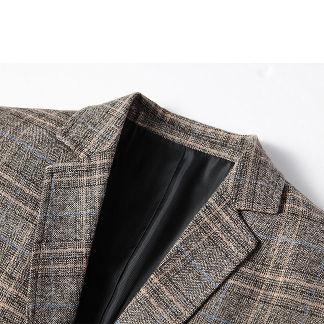 Drune | Blazer mit Karomuster - Eleganter Slim Fit Sakko für Business & Freizeit