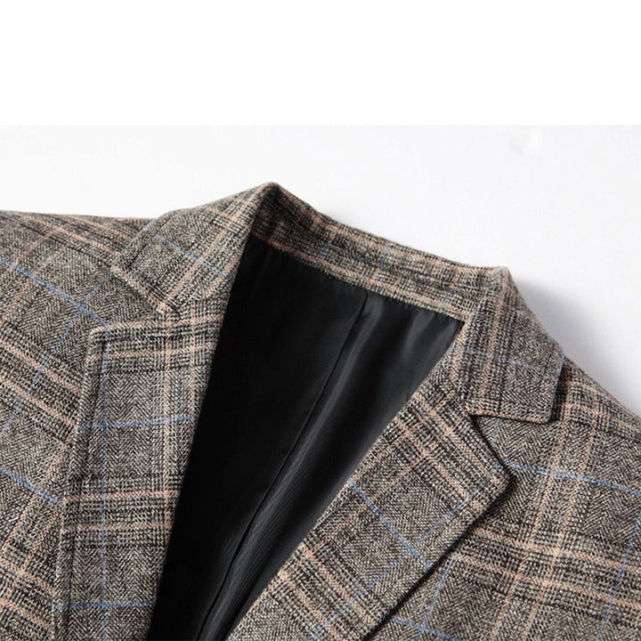Drune | Blazer mit Karomuster - Eleganter Slim Fit Sakko für Business & Freizeit