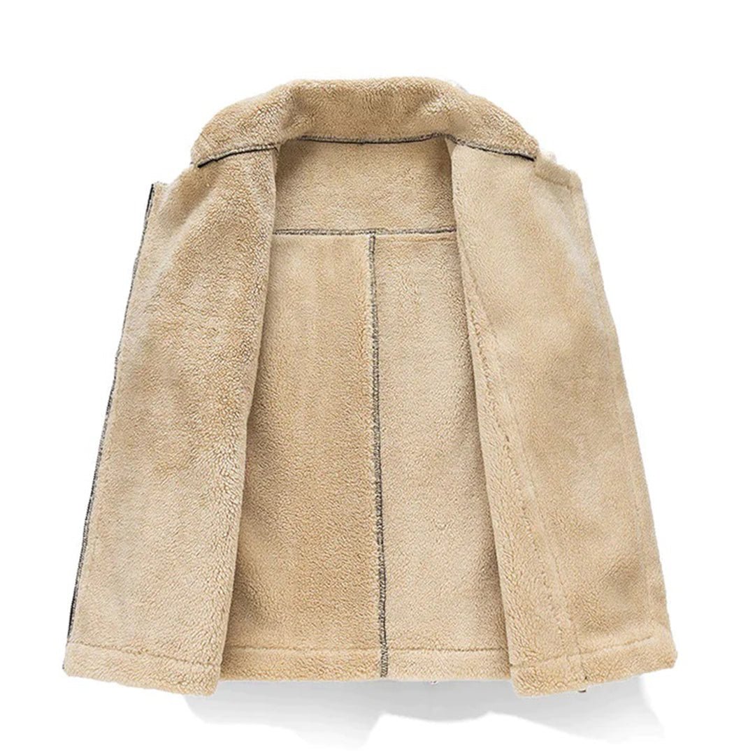 Drune | Shearling Moto Weste - Asymmetrischer Reißverschluss - Warm & Edgy - Winter Schichtung