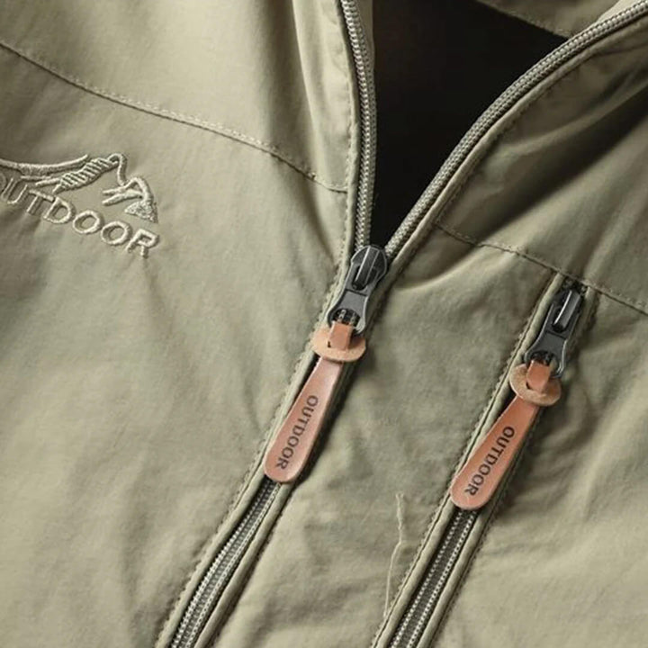 Drune |  Outdoorjacke mit Fleece-Innenfutter - Winddichte & Wasserabweisende Übergangsjacke mit Kapuze
