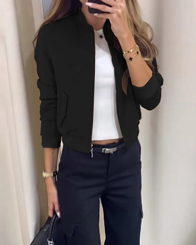 Drune | Ord Satz Damenjacke und Cargo Hose mit Geraden Beinen Zweiteiliges Satz