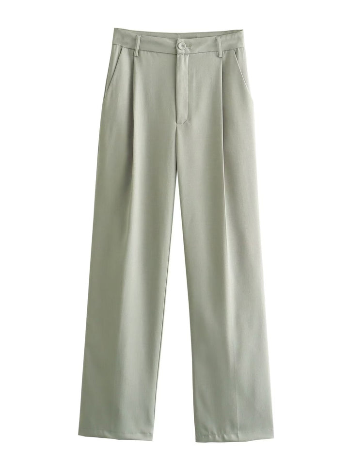 Drune | Ord Satz Weite Hosenbeine Hohe Taille Blazer und Hose Satz Damenbekleidung