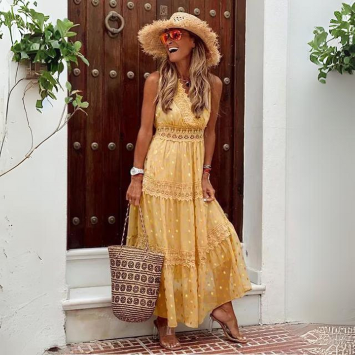 Drune | Elegantes Kleid aus Besticktem Chiffon