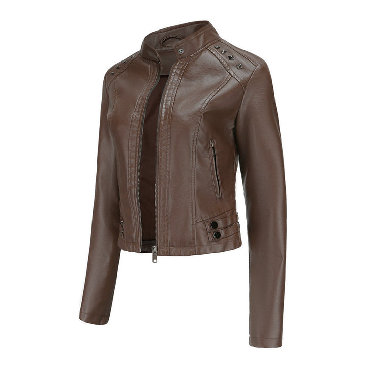 Drune | Elegante Lederjacke mit einzigartigen Details für Damen