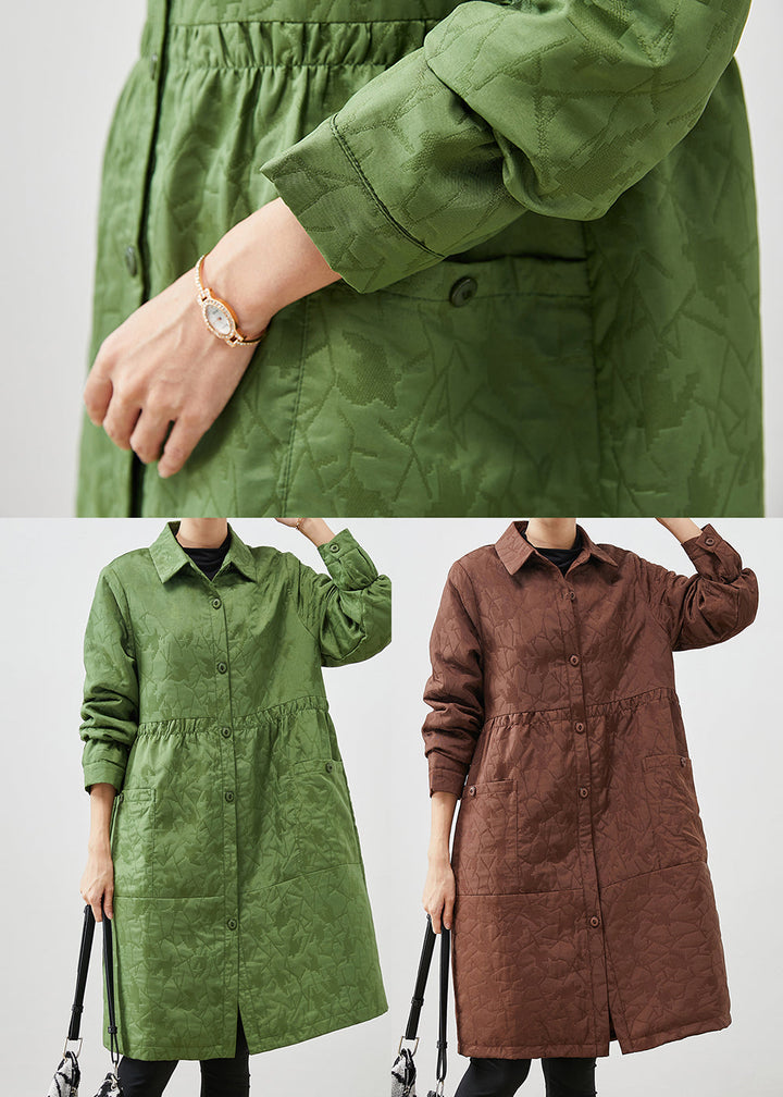 Drune | Patchwork Feine Baumwollgefüllte Mäntel Übergröße Jacquard Winter
