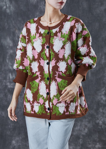 Drune | Print Warme Strickjacken Taschen Winter
