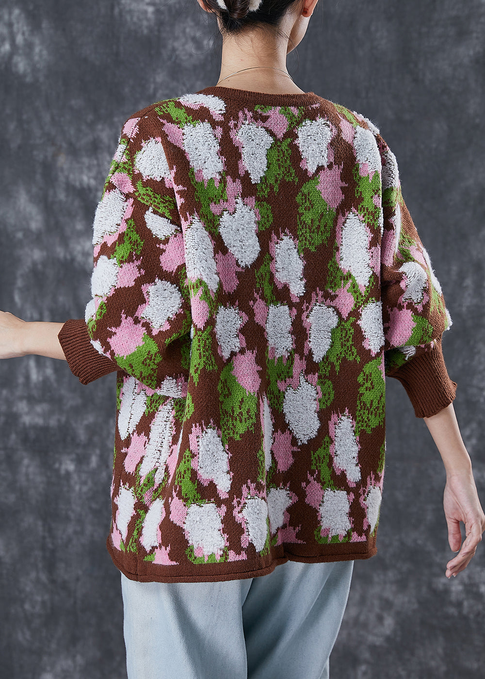 Drune | Print Warme Strickjacken Taschen Winter