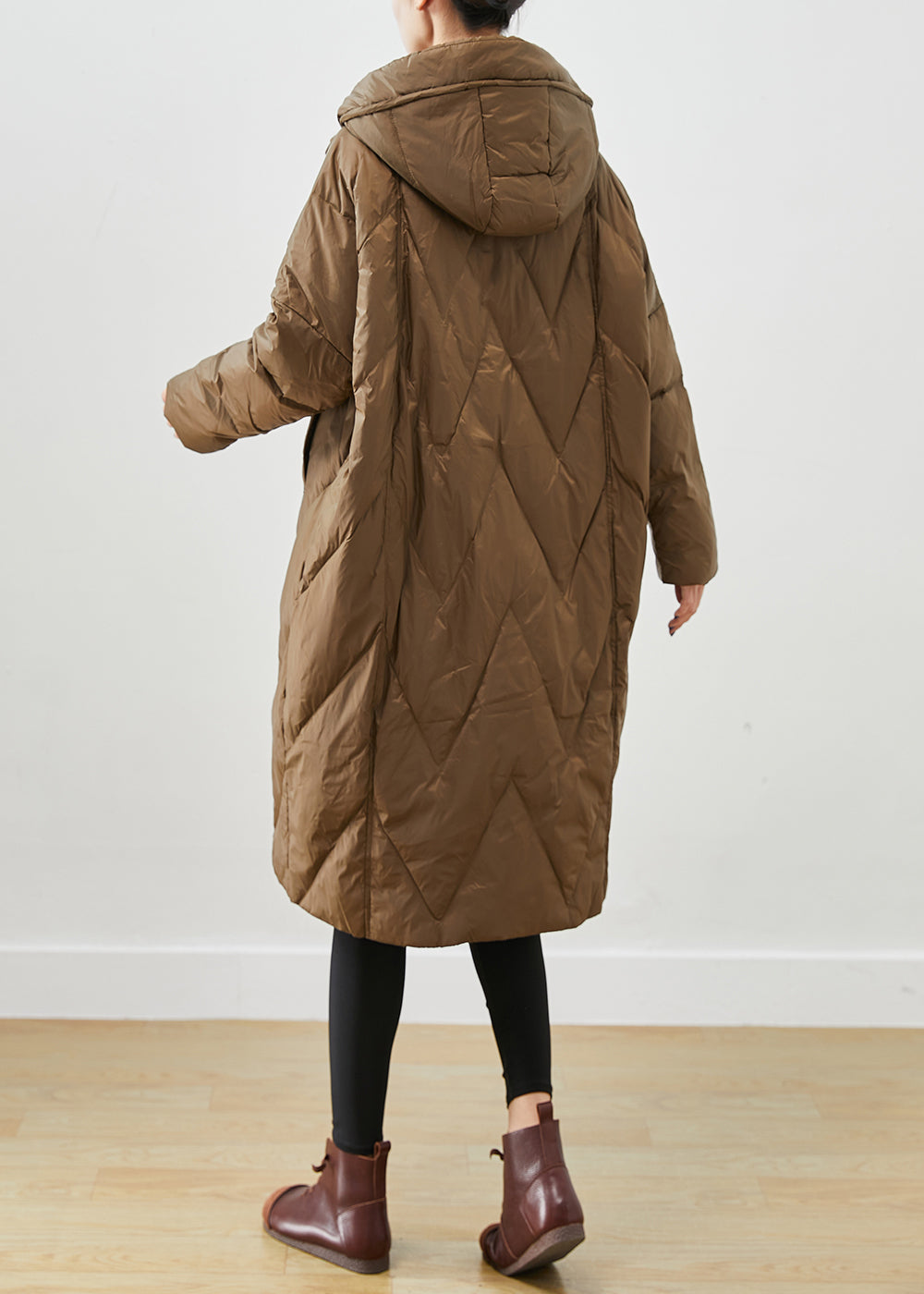 Drune | Warme feine mit Baumwolle gefüllte Puffersaken oversized Kapuzen-Winterjacken