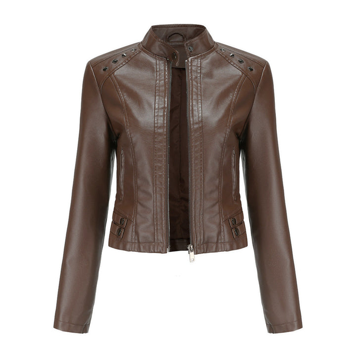 Drune | Elegante Lederjacke mit einzigartigen Details für Damen