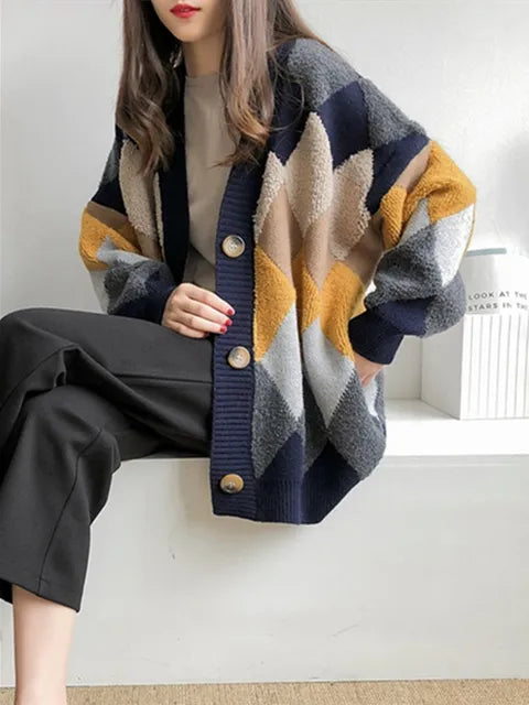 Drune | Karierte Knopfjacke