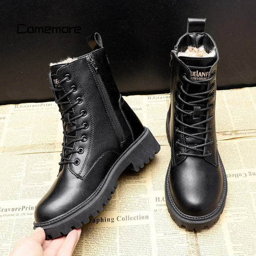 Drune | Schwarze Winterstiefel für Damen