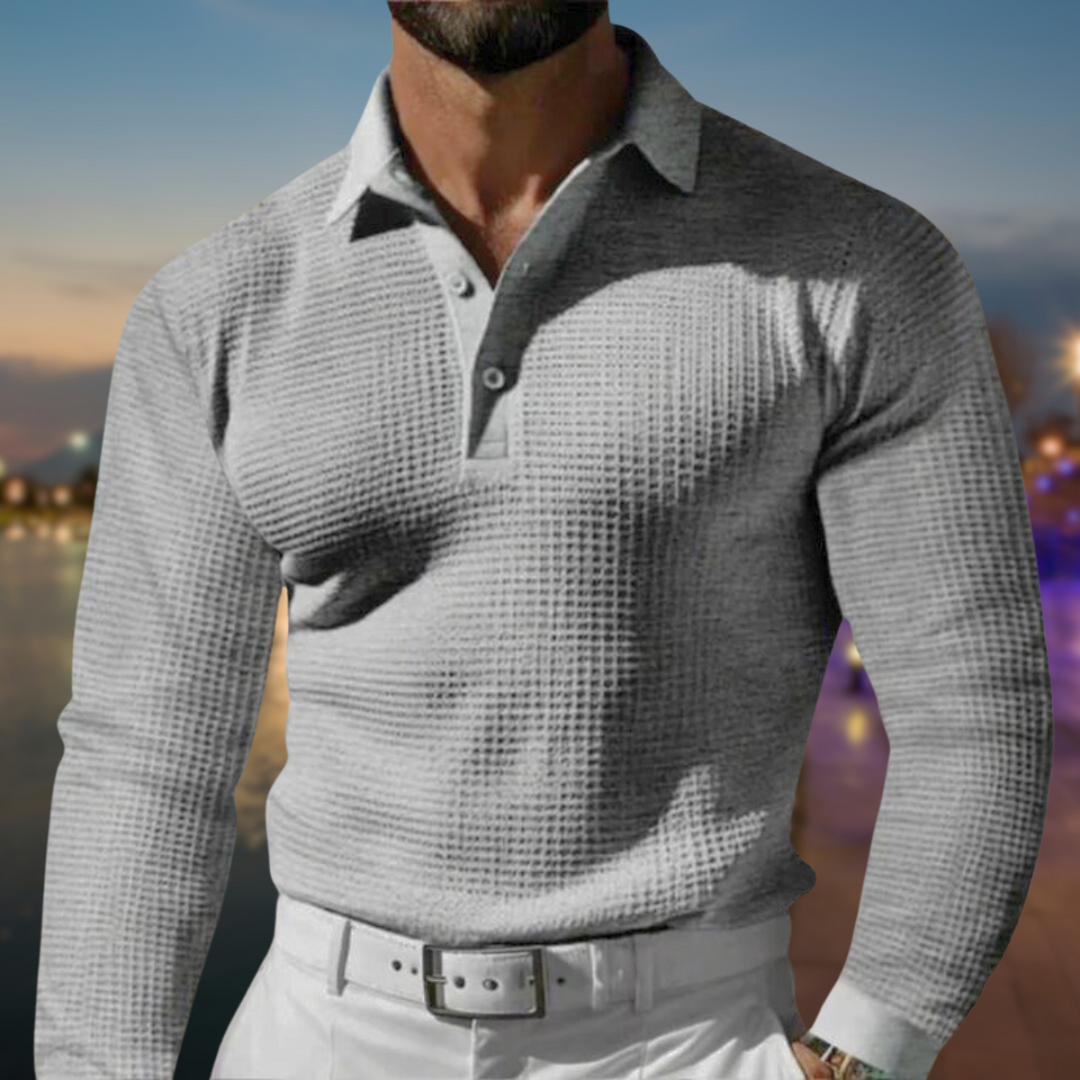 Drune | Polo Sweatshirt - Herrenmode Casual Baumwolle