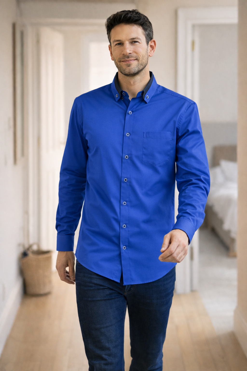 Drune Herren Hemd langarm casual Knopfleiste