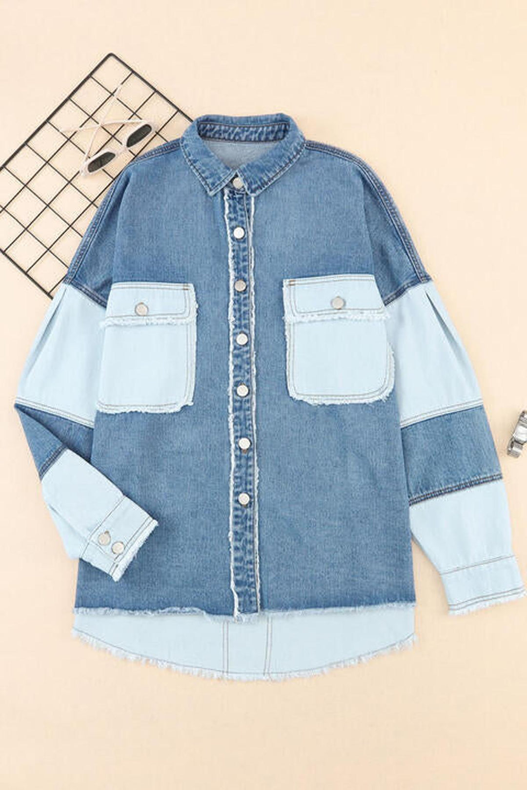 Drune | Moderne Damen Jeansjacke mit Knopfverschluss
