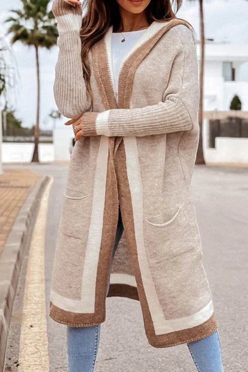 Drune | Strickjacke Langer Offener Vordere Weiche Strickkomfort Mit Praktischen Taschen
