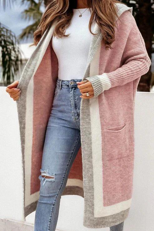 Drune | Strickjacke Langer Offener Vordere Weiche Strickkomfort Mit Praktischen Taschen