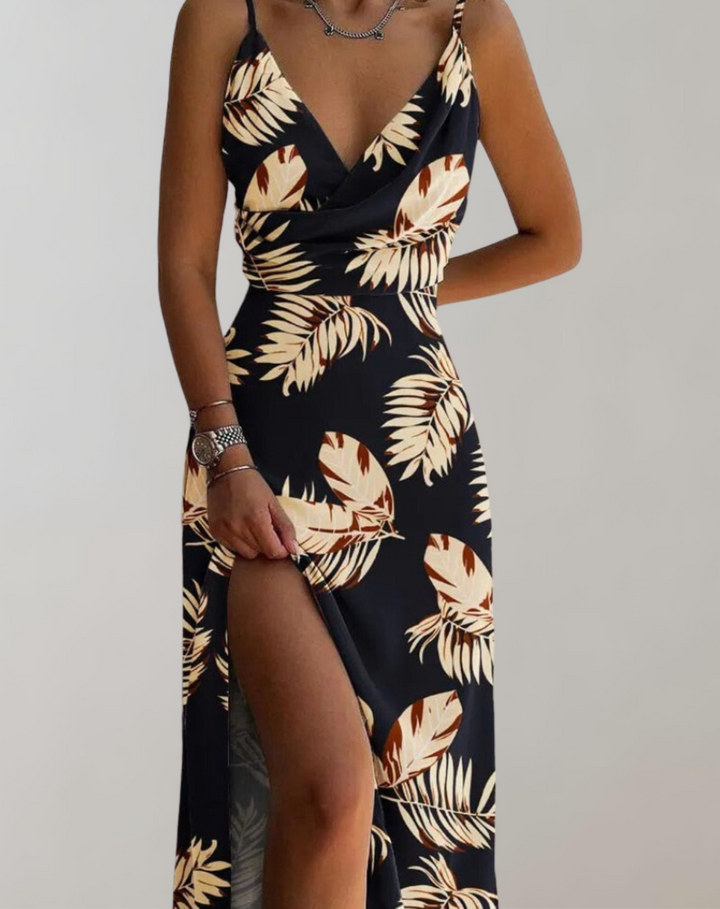 Drune - Zeitlos Abendkleid | Druck Midikleid | Cocktailkleid für Damen