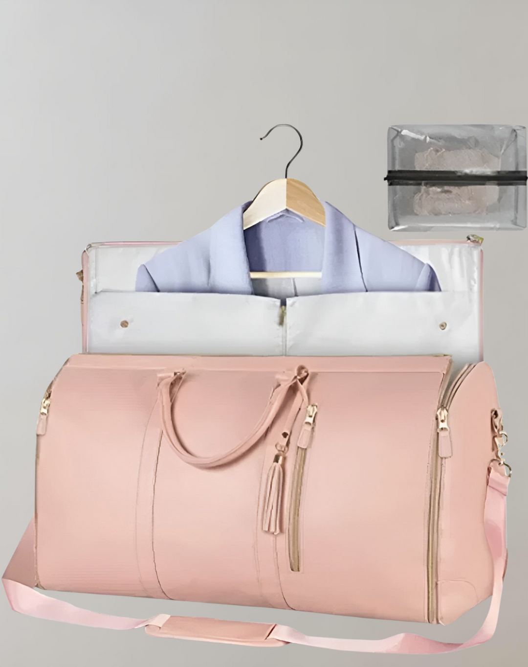 Drune - Eleganter Kleiderorganizer Umhängetasche aus Vegan Leder