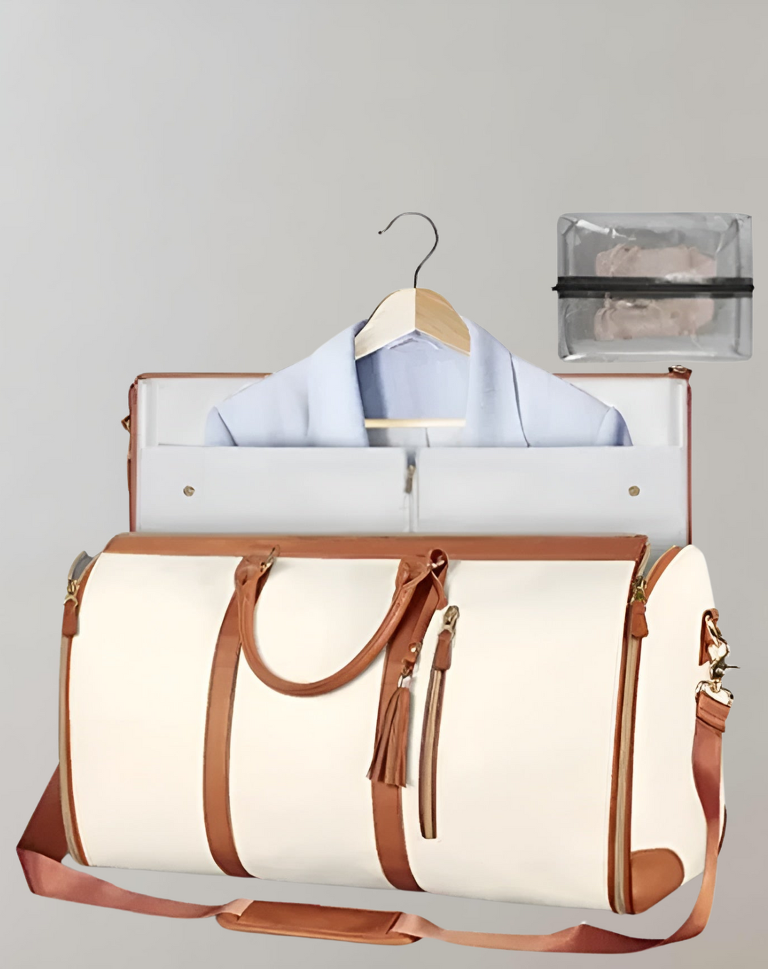 Drune - Eleganter Kleiderorganizer Umhängetasche aus Vegan Leder