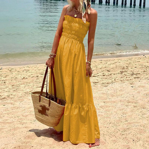 Drune | Maxikleid Trägerloses Maxikleid Ein mühelos stilvolles Sommer-Essential für alle Gelegenheiten