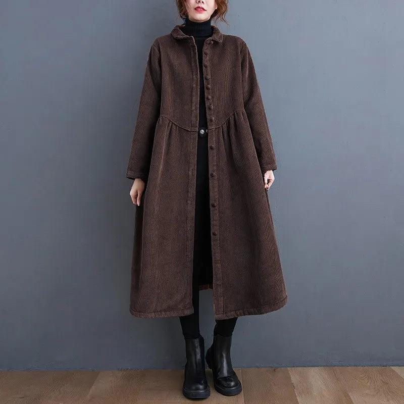 Drune | Corduroy Mantel für Frauen - Tailliertes Design