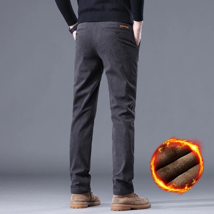 Drune | Cordhosen für Männer, gefüttert mit Fleece - Winter