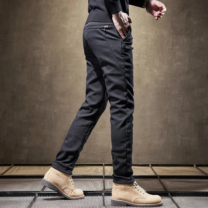 Drune | Corduroy-Hosen für Herren - Slim Fit, Fleece-Futter