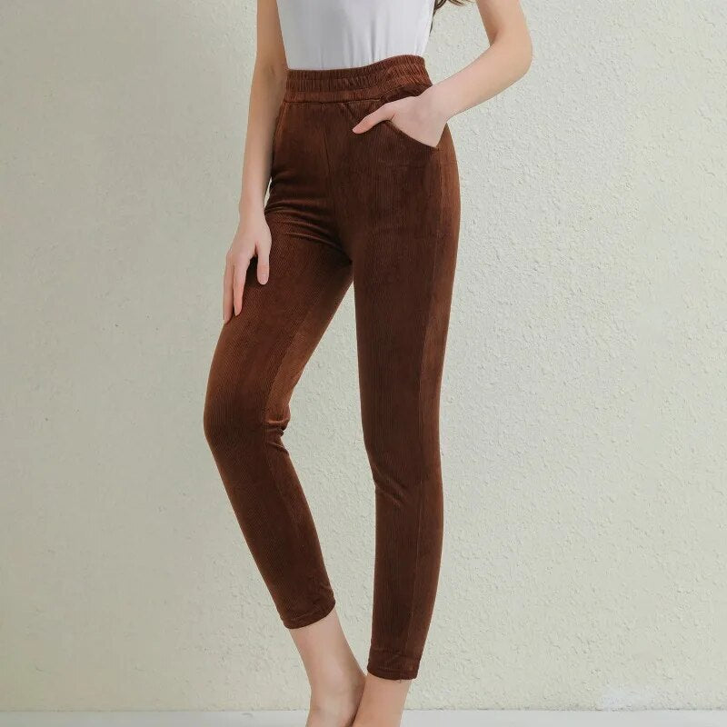 Drune | Cordhosen für Damen - Elastischer Bund
