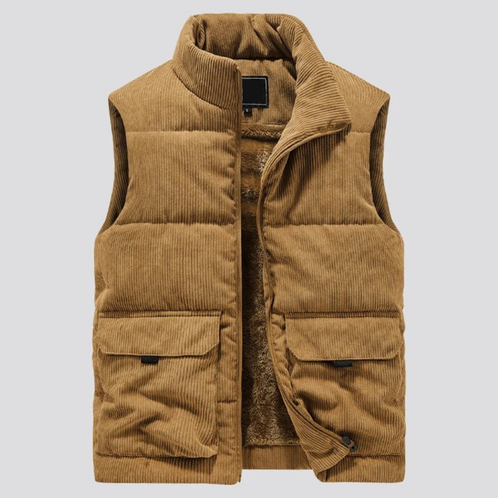 Drune | Corduroy Winter Weste für Männer - Slim Fit