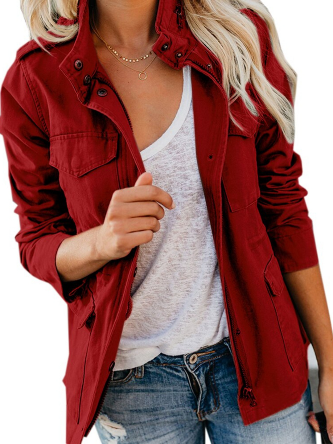 Drune | Baumwollmischung Jacke für Frauen - Reguläre Passform