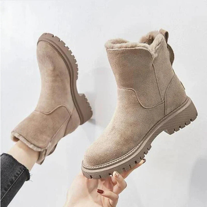 Drune | Gemütliche Samt-Schneestiefel für Frauen – Stilvoll & Warm