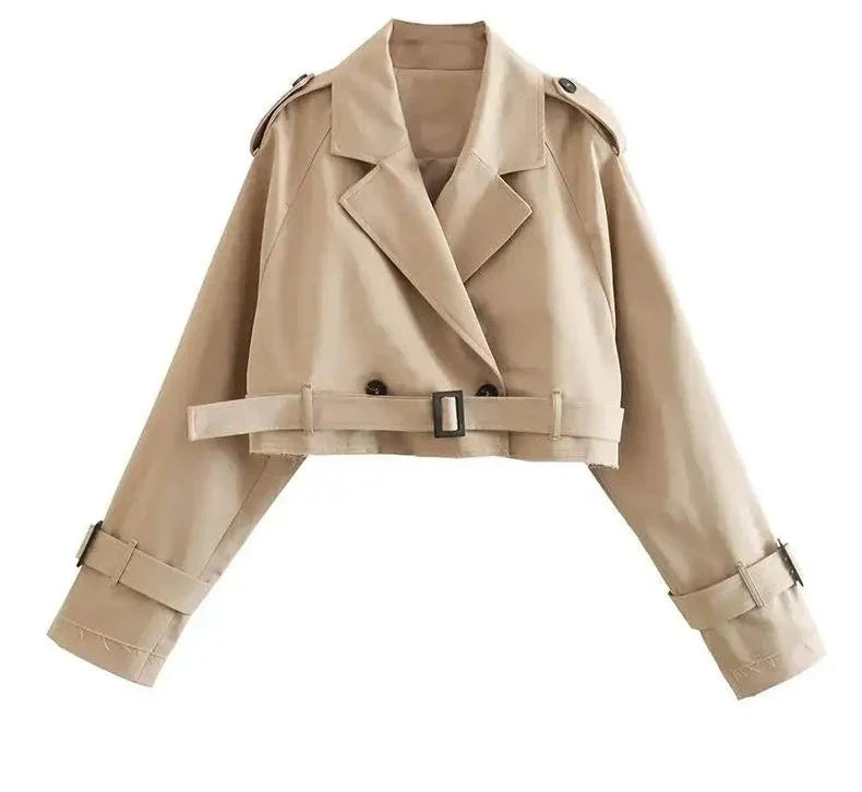 Drune - Stilvoller Cropped Trenchcoat