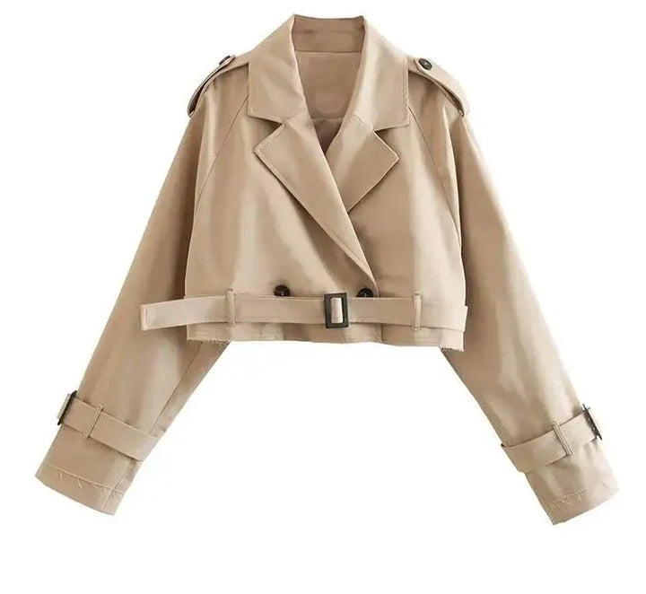 Drune - Stilvoller Cropped Trenchcoat