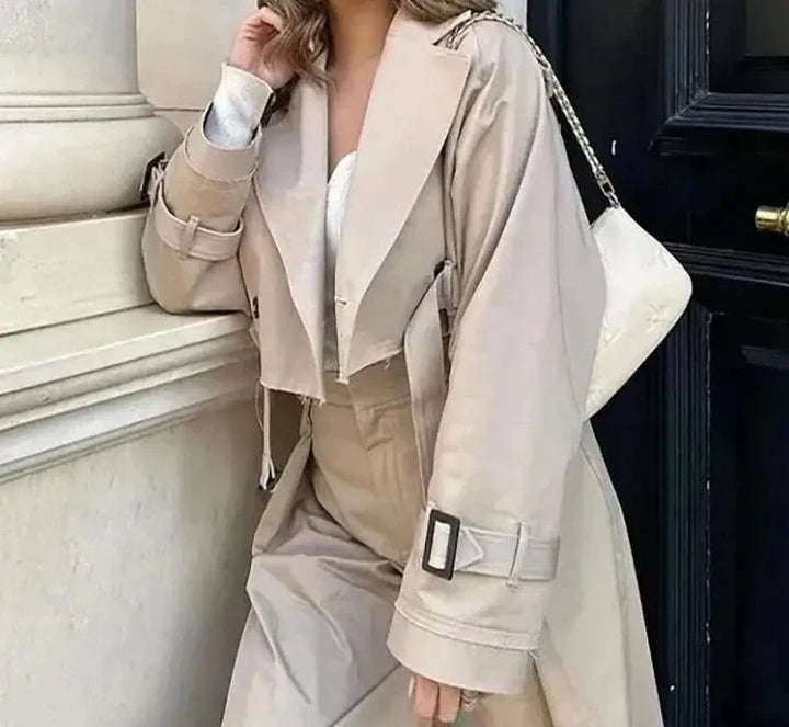 Drune - Stilvoller Cropped Trenchcoat