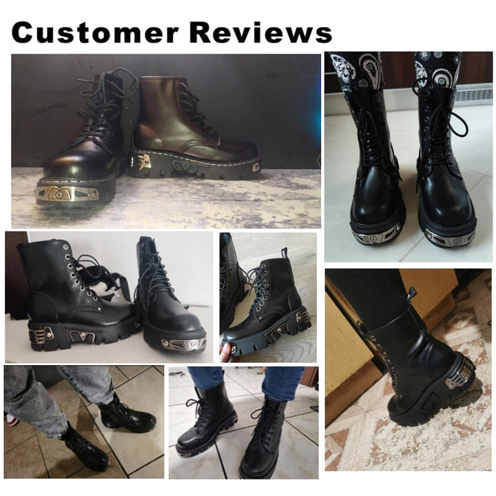 Drune | Damen Stiefeletten Damen Motorradstiefel