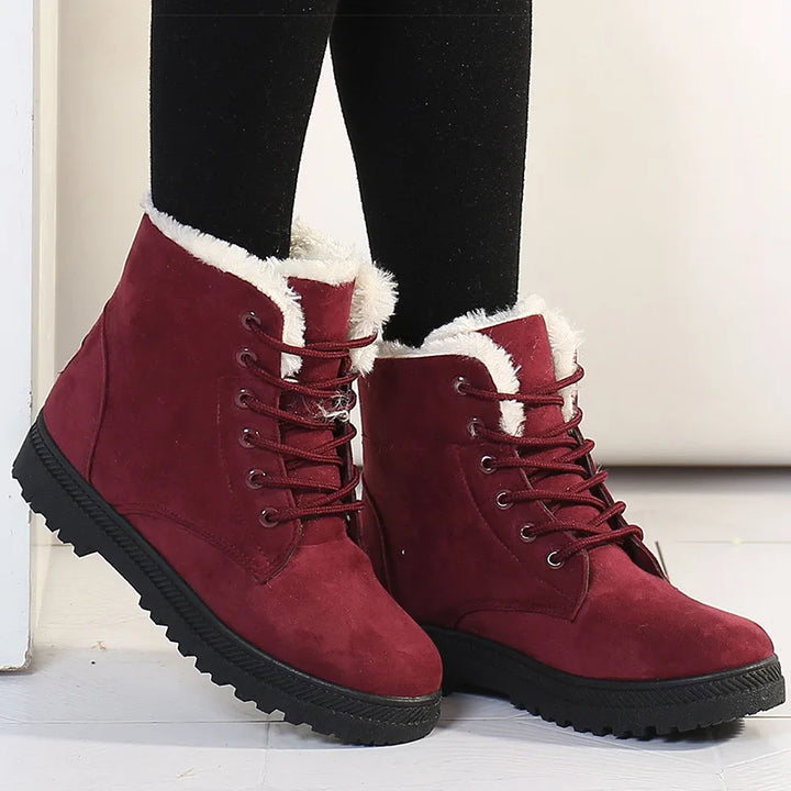 Drune | Winterstiefel - Warme Knöchelboots mit weicher Fütterung, niedrigem Absatz und bequemem Design