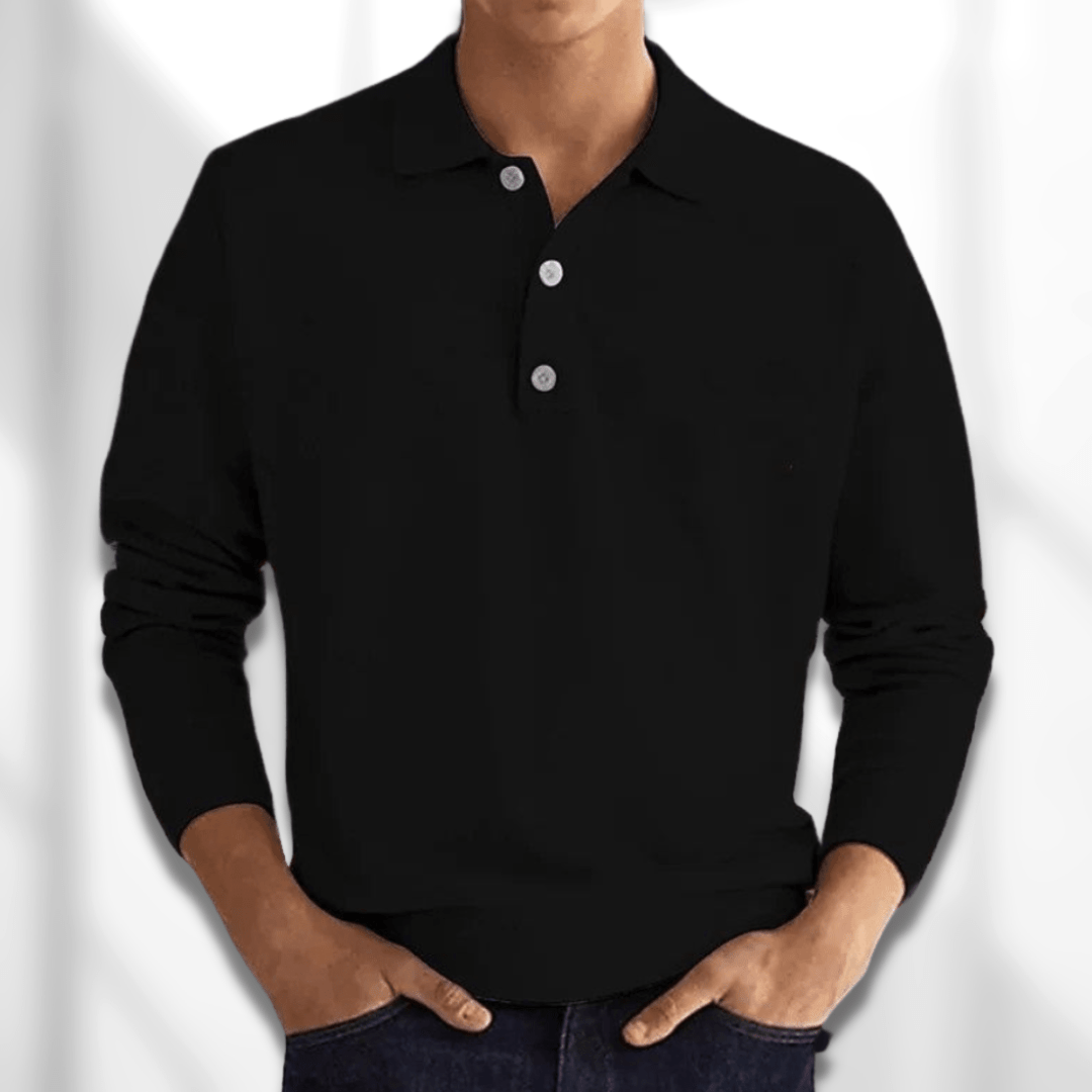 Drune | Langärmeliger Poloshirt Für Herren