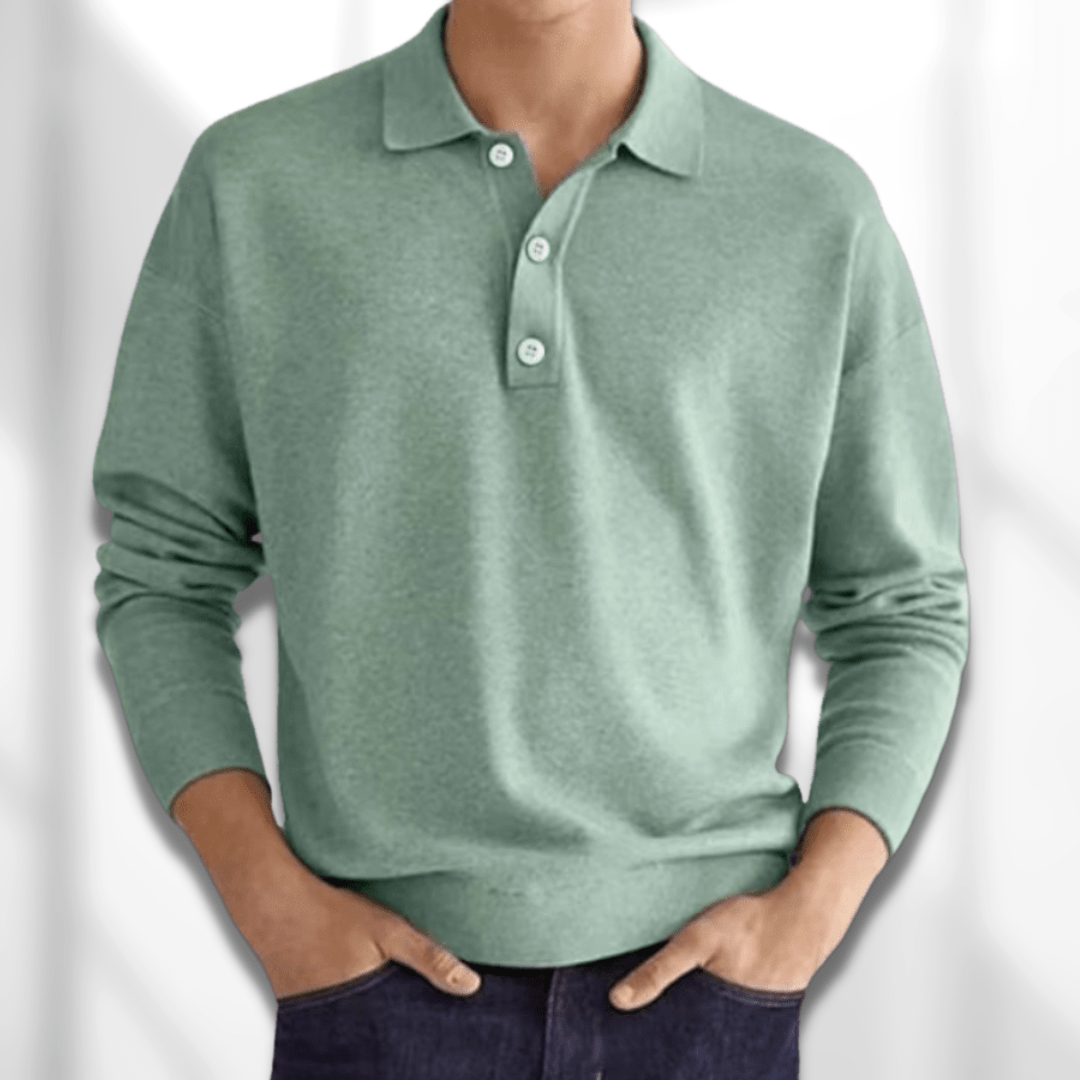 Drune | Langärmeliger Poloshirt Für Herren