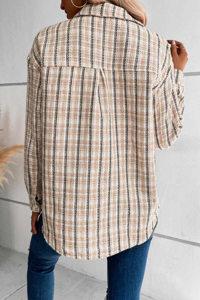 Drune | Ernte Plaid Shacket - Beige