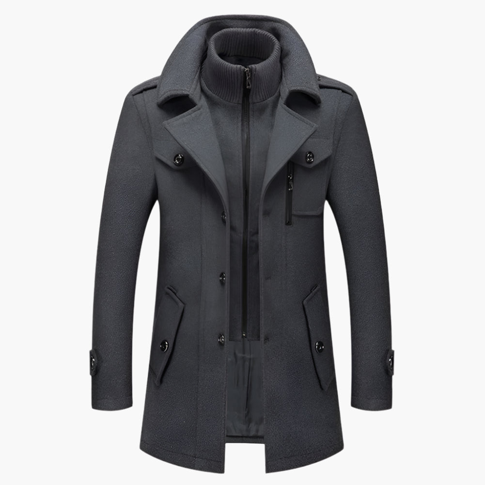 Drune | Wintermantel Elegant Zweiteilig - Stilvolle Business- und Freizeitjacke