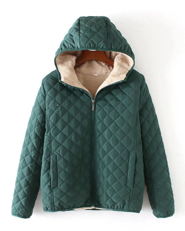 Drune | Winter Modische Winterjacke in Olivgrün für Frauen