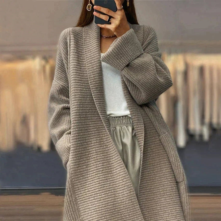 Drune | Strick Strickjacke Offene Front Übergröße Strickjacke