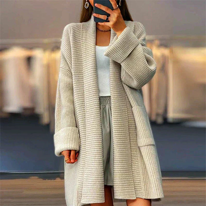 Drune | Verdickte Damen-Strickjacke in Unifarben