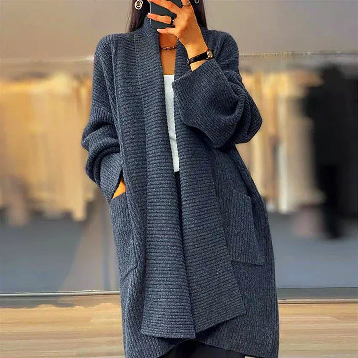 Drune | Verdickte Damen-Strickjacke in Unifarben