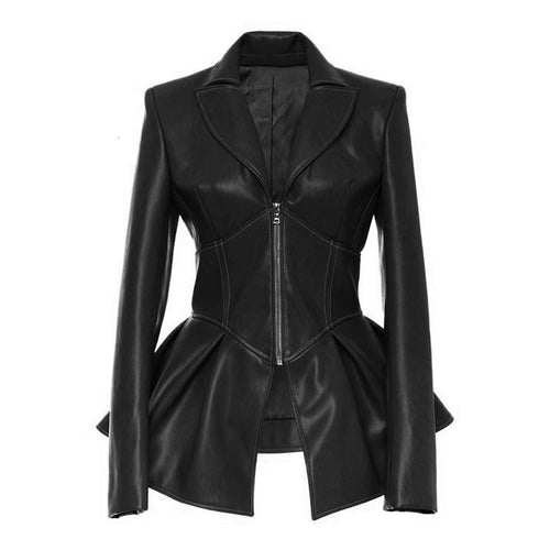 Drune | Sommerzeit Hochbund PU Lederjacke