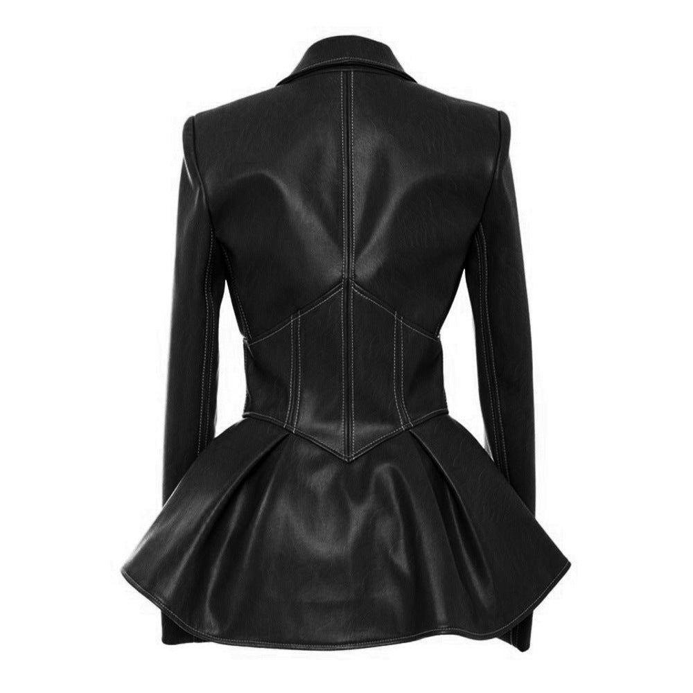 Drune | Sommerzeit Hochbund PU Lederjacke